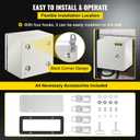VEVOR NEMA Steel Enclosure, 8" x 8" x 6" NEMA 4X Steel Electrical Box, IP66 Waterproof & Dustproof, Outdoor/Indoor Electrical Junction Box, with Mounting Plate