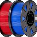 Creality Ender PETG 3D Printer Filament 1.75mm 2KG (4.4lbs), High Precision, Strong Toughness, Odorless, Better Flow, Moistureproof 3D Printing Ender PETG Filament, Blue & Red