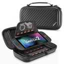 JSAUX Carrying Case Compatible with Nintendo Switch 2 2025, Protective Hard Shell Case with 15 Game Card Slots, Portable Travel Bag for Switch 2 Console and Accessories, Black