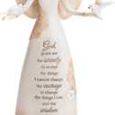 Pavilion Gift Company 19105 Serenity Angel Figurine, 9", Silver,white