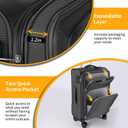 WireHot 3-Piece Softside Expandable Luggage Set with Front Open Pocket, Lightweight and Durable Oxford Fabric Suitcase Set with TSA Lock (Gray, 20in/24in/28in)