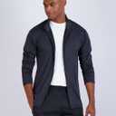 Real Essentials 3 Pack: Mens Dry-Fit Long Sleeve Full Zip Hoodie & Jacket- Athletic Running Jacket (Available in Big & Tall) (Set 8)