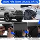 Upgraded 480T Windshield Sun Shade Custom Fit Toyota Tacoma 2016-2023 2024 2025, 5-Layer Car Front Sunshade, Cotton Spunlace Nonwoven Fabric, [OEM Design, 100% Sun Blockage] Heat UV Protection