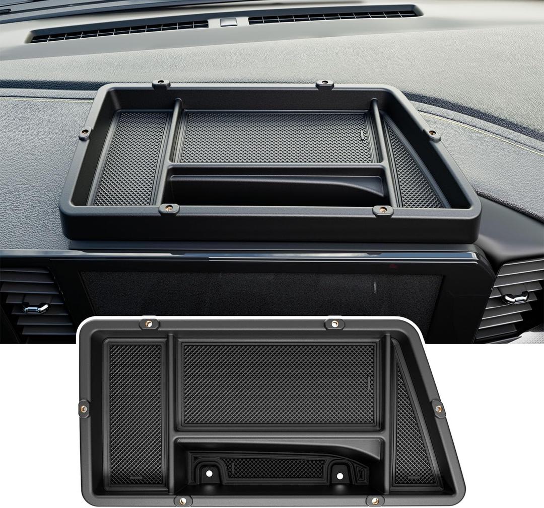 Dashboard Storage Organizer Compatible with 2022-2026 Chevy Silverado GMC Sierra 1500 24-26 2500HD 3500HD Dashboard Storage Tray Replacement for 2022-2026 Chevy Silverado Accessories