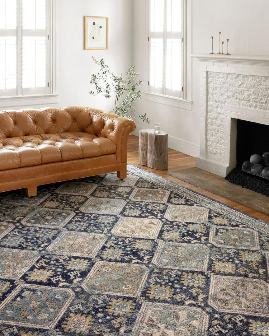 Loloi Jocelyn Collection JOC-02 Navy/Blue 2'-3" x 4'-0" .38" Thick Accent Rug