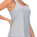 THE GYM PEOPLE Women's Racerback Workout Tanks Tops Sleeveless Running Athletic Yoga Shirts (S)