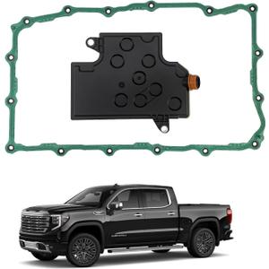 Transmission Filter & Gasket Kit Fits Cadillac CT4 CT5 CT6 Escalade, Chevrolet Camaro Silverado 1500 Suburban Tahoe, GMC Sierra 1500 Yukon — Replaces 24294355 & 24297886, OEM Metal Support, ACM Rubber