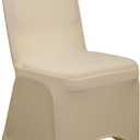 YOUR CHAIR COVERS - 100 Pack Stretch Spandex Banquet Chair Covers - Champagne, Wedding Slip Covers, Premium Quality Chair Cover