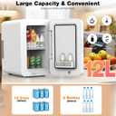 Kikihouse 12L/22L Mini Fridge for Bedroom, Small Refrigerator for Skincare | Personal Cosmetics Refrigerator, Thermoelectric Cooler & Warmer for Drinks, Food, Beauty, Makeup, Dorm, Car, Office Desk