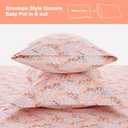 JSD Pink Paisley Floral Sheet Set Cal King, 4 Piece Soft Printed Microfiber Sheets Extra Deep Pocket