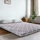 6th Generation Japanese Floor Futon Mattress - Extra-Thick 9-Layer Modern Futon with 100% High-Density Foam, Portable Floor Mattress Sleeping Pad for Adults, Guest Room, Dormitory, Twin Size (39"X80")