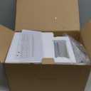 PERMO Single Classic Rustic Industrial Wall Sconce Lighting Fixture with Flared White Textile Lamp Shade and Chrome Tapered Column Stand