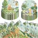 150pcs Baby Shower Decorations Boys Classic Bear Plates Napkins Boy Paper Disposable Dessert Plates Tableware Set for Newborn Kids Birthday Party Decorations Serves 50 Guests (Green)
