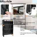 Shelf Covers for Wire Shelving,600D Waterproof&Dustproof Standing Shelf Unit Cover,Fits 5-Tier Adjustable Heavy Duty Storage Shelving Unit 36''L x 14''W x 72''H,Black