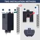 Garbage Disposal Air Switch Kit Single Outlet Sink Top Waste Disposal Short Stainless Steel Black On/Off Air Button Food and Waste Disposals Part by Etoolcity