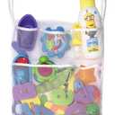 Lilly's Love Bath Toy Storage - Large 14 x 20 inch Bathtub Toy Holder + 2 Locking Hooks, Quick Dry & Easy for Kids to Put Bath Toys Away