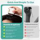 Hair Oil Applicator - 6ML Multi Function Electric Scalp IPX5 Massaging Comb Scalp Brush for Home, Travel (White)
