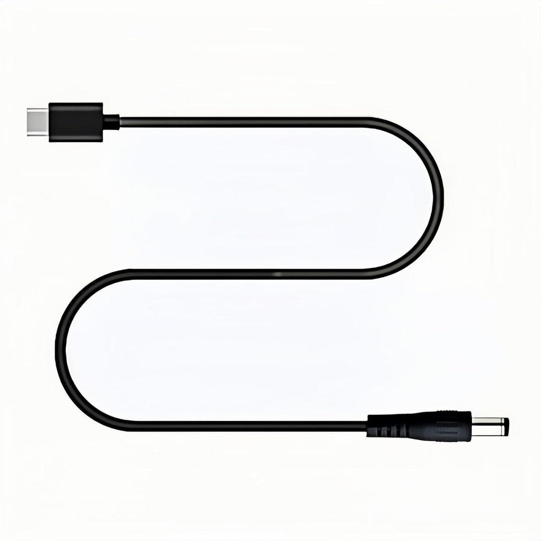 USB C to DC 5.5mm x 2.5mm(Compatible with 5.5x2.1mm) Power Cord, USB Type C Input to DC 12V 3A Out Power Cable, Work with PD Charger and Power Bank. for Outdoor, Studio and Travel.(1 Pack, 3.3 Feet)