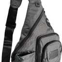 Large Sling Bag Tablet Backpack Cross Body Shoulder Bag Travel Rucksack Gray