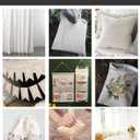 HOTGODEN Medium Weight 100% Cotton Muslin Fabric: 59 inch x 2 Yards Bleached Muslin Linen Fabric Material for Sewing Material Apparel Cloth 