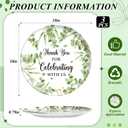 3 x 3Pcs Thank You Melamine Serving Tray 10 Inch Round Serving Platters Thank You for Celebrating with Us Food Tray for Wedding Birthday Baby Shower Party Favor Supplies