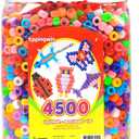 2.5 lb Wholesale Large Pony Beads (6x9 mm) Bucket, Easy Storage Beads Bulk, Over 4500 Pony Bead for Jewelry Making, Crafts (Classic Color)