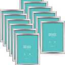 LaVie Home 5x7 Picture Frames (12 Pack, Silver) Simple Designed Photo Frames for Wall Mount Display, Set of 12 Classic Collection