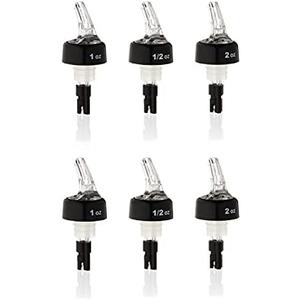 TRUE Measured Pour Spouts for Liquor Bottles Alcohol Pouter Spouts Home bar Liquor Pourers, 0.5oz, 1oz, 2 oz, Set of 4