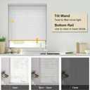 LazBlinds No Tools No Drill 1" Vinyl Mini Blinds, Cordless Blinds for Windows, Light Filtering Horizontal Window Blinds & Shades, 36" W x 36" H, White