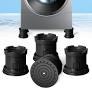 4Pcs Anti Vibration Pads for Washing Machine, Adjustable Height Stops Washer Dryer Moving, Prevents Noise, Vibration Transfer, Antivibration Stabilizer Support Feet with Suction Cup Bottom 