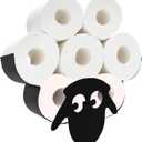CUKE2BEET Sheep Toilet Paper Storage Hold, Wall Mounted Floating Shelf Toilet Paper Roll Holder with Storage, Funny Animal Bathroom Tissue Organizer