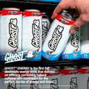 GHOST Energy Drink - 12-Pack, 'Merica Pop, 16oz Cans - Energy & Focus & No Artificial Colors - 200mg of Natural Caffeine, L-Carnitine & Taurine - Gluten-Free & Vegan