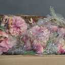 Artificial Bougainvillea Garland,4PCS 7.2ft/Piece Pink Flower Garland Faux Silk Bougainvillea Vines Artificial Decor for Wedding Arch Table Home Garden(Deep Pink)