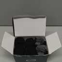 Lapulas Athletic Running Ankle Socks, Low Cut Cushioned Anti-Blister Tab Sports Socks Men Women 6Pairs (Medium, Stripe-black)