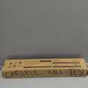 Utoplike 4 pcs Bamboo Kitchen Drawer Dividers Large, Adjustable Black Drawer Organizers, Spring Loaded, Works in Kitchen, Dresser, Bathroom, Bedroom, Drawer, Desk, 2.4" H