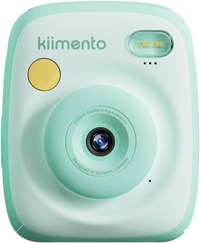 kiimento Instant Print Digital Camera, Ink-Free Thermal Printing with 4 Color-Themed Paper Options, 2.4 HD Screen, Selfie Lens, 48MP Photo, 1080p Video, 32GB Memory Card  Model P2 (Mint)