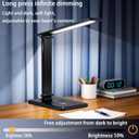 LED Portable Bright Rechargeable Desk Lamp, battery operated desk lamp, lithium battery 2000MAH,study table lamp Adjustable Modern Cordless Table Lamps For Office Home Nail Craft Puzzle black