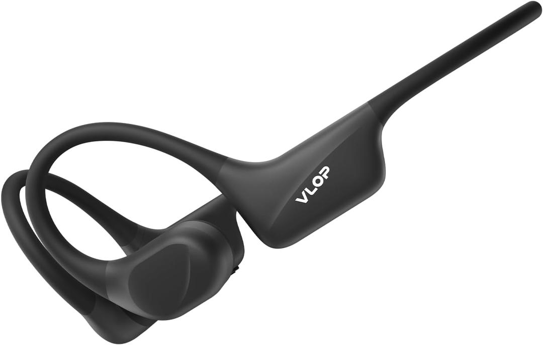 Bone Conduction Headphones for Swimming - Open-Ear Wireless Sport Earbuds with Hybrid Bone & Air Conduction, Built-in MP3 Storage, IPX8 Waterproof, Bluetooth Running Headphones (Midnight Black)