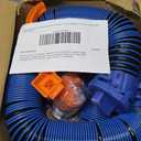 SheeChung 15 FT RV Sewer Hose Kit, Sewer Hose for RV Camper, Heavy-Duty Camper Waste Hose with Leak-Proof Swivel Fittings, 90 Clear Elbow, 2 Storage Caps, TPE Tech for Crush-Proof and UV-Resistant