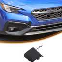 Daeiclru Car Front Bumper Tow Hook Cover Compatible with Subaru WRX 2022 2023 2024 2025, Front Trailer Cover Tow Hook Cover Replacement Accessories ABS Black