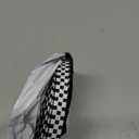 Black Grosgrain Ribbon White Checkered Printed, 3/8 Inch 25Yards