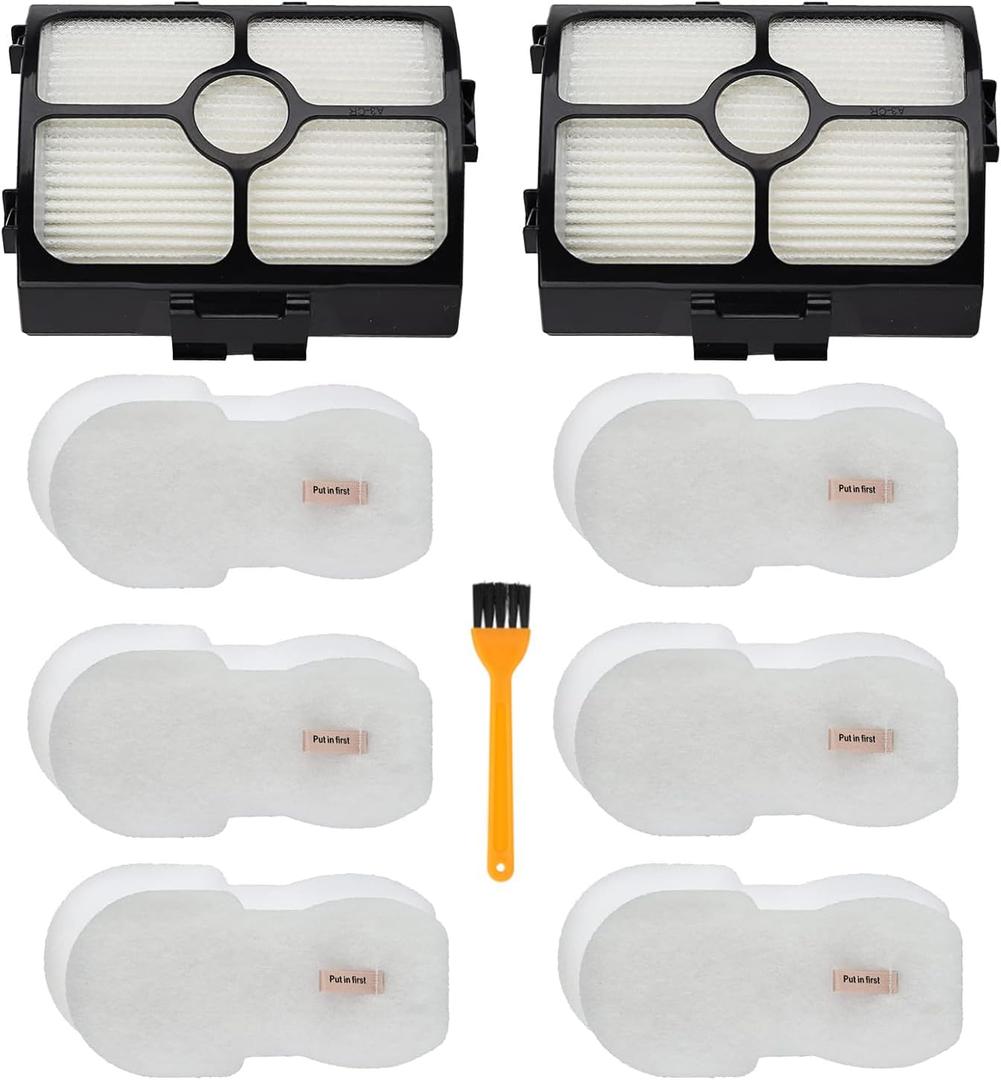 Vacuum Filter Replacement for Shark HZ3002 HZ3000 HZ4001AMZ HZ4002 Stratos Ultralight Corded Stick Vacuum Cleaner, Replace part XFFKHZ3000 XHFHZ3000, 2 HEPA Filter & 6 Foam and Felt Filters