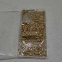 1034 Pieces King Crown Charm Rhinestone Bead Round Ball Zircon Bead Hexagon Big Hole Spacer Diamond Cutting Cube for DIY Chain Bracelet Jewelry Making(Gold)