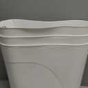 HZSOOCH 3 Pack Slim Waste Basket 3.2 Gallon 12L Plastic Small Trash Can, Office Trash Can, Slim Garbage Container Bin, Small Wastebasket with Handles for Narrow Spaces Bathroom, Kitchen (White)