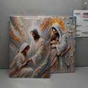 2Pcs Jesus Embracing Woman Canvas Wall Art Woman Lying Safely in Jesus Arms Wall Decor Bible Story Pictures Paintings Modern Christian Healing Posters Prints for Living Room Church 16 x 24 Inch