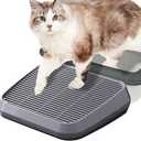 Litter Box Step Washable Cat Litter Catcher Double Layer with Filter Function, Elevated Waterproof Kitty Litter Box Ramp Mat, Easy to Clean, Sturdy Indoor Pedal Stool Ideal for Kitten & Elderly Cats