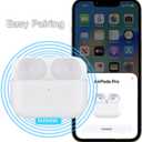 OLEBAND Replacement for Airpods Pro 2&1 Charging Case:Easy to Pair Your Air pods Pro Earbuds with Pairing Button,Support Both Wired and Wireless Charging,for iPods Pro 1st/2nd Gen(White)