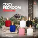 Candle Charisma Multicolor Unscented Votive Candles - 15 Hour Burn time - Set of 36 for Dinner, Wedding, and Holiday Decorations