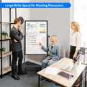 Maxtek Rolling White Board 48 x 32in,Height Adjustable Whiteboard on Wheels