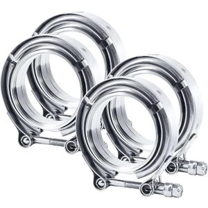 EVIL ENERGY 3.0 Inch V Band Clamp with Flange Male Female Stainless Steel 2PCS